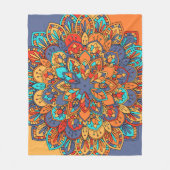 Etnische kleurige mandalstijlpatronen fleece deken (Voorkant)