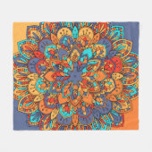 Etnische kleurige mandalstijlpatronen fleece deken (Voorkant (Horizontaal))