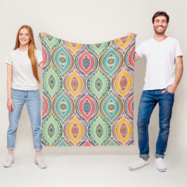 Etnische kleurige mandalstijlpatronen fleece deken
