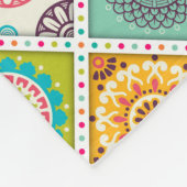 Etnische kleurige mandalstijlpatronen fleece deken (Hoek)