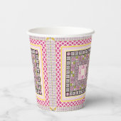 Etnische kunst papieren bekers (Achterkant)
