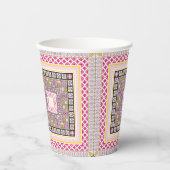 Etnische kunst papieren bekers (Voorkant)