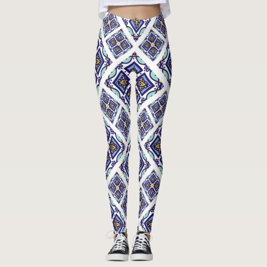 Etnische legging, stammenlegging voor vrouwen leggings (Voorkant)