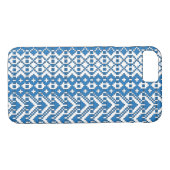 Etnische Letse blauwe en witte folklijn Case-Mate iPhone Case (Achterkant (Horizontaal))