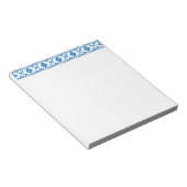 Etnische Letse blauwe en witte tribale volkskunst Notitieblok (Schuin)