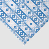 Etnische Letse blauwe en witte tribale volkskunst Tissuepapier (Detail)