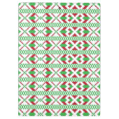 Etnische Letse groene en rode tribale volkskunst Klembord (Achterkant)