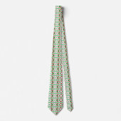 Etnische Letse groene en rode tribale volkskunst Stropdas (Voorkant)