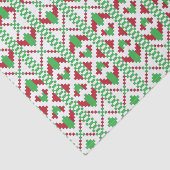 Etnische Letse groene en rode tribale volkskunst Tissuepapier (Detail)