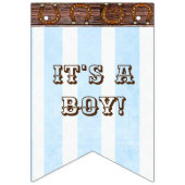 Etnische Lil Cowboy Baby shower Vlag Banner (Derde vlag)
