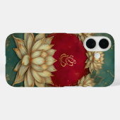 Etnische Lotus Groene Indische God Ganesh Case-Mate iPhone Case (Achterkant (horizontaal))