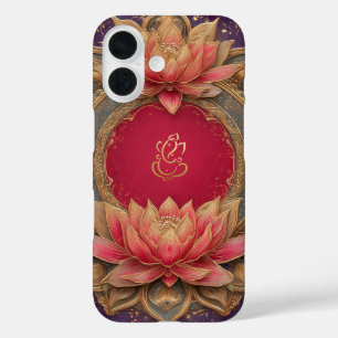 Etnische Lotus Indiase God Ganesh iPhone 16 Hoesje
