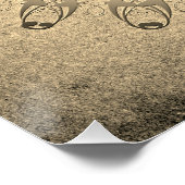 etnische mandala op grunge achtergrond perfect poster (Hoek)