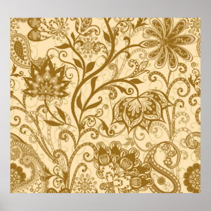 Etnische Mandala's: Indiase stijl patroon Poster