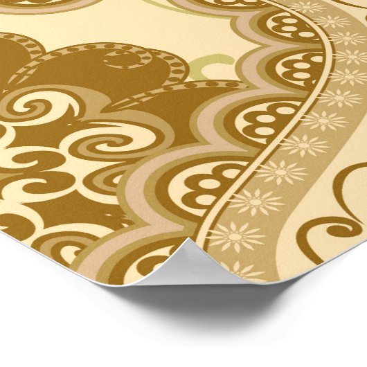 Etnische Mandala's: Indiase stijl patroon Poster (Hoek)