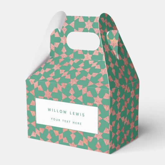 Etnische Marokkaanse geometrische mozaïekpatroon Bedankdoosjes (Voorkant Zijde)