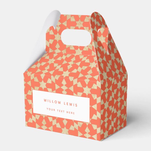 Etnische Marokkaanse geometrische mozaïekpatroon Bedankdoosjes (Voorkant Zijde)