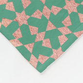 Etnische Marokkaanse geometrische mozaïekpatroon Fleece Deken (Hoek)