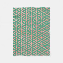 Etnische Marokkaanse geometrische mozaïekpatroon Fleece Deken