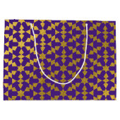 Etnische Marokkaanse geometrische mozaïekpatroon Groot Cadeauzakje (Achterkant)