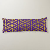 Etnische Marokkaanse geometrische mozaïekpatroon Lichaamskussen (Achterkant)
