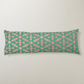 Etnische Marokkaanse geometrische mozaïekpatroon Lichaamskussen (Achterkant)
