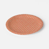 Etnische Marokkaanse geometrische mozaïekpatroon Papieren Bordje (Gekanteld)