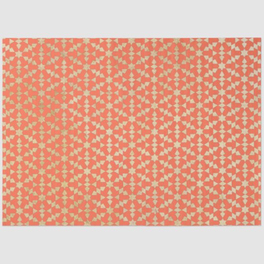 Etnische Marokkaanse geometrische mozaïekpatroon Tissuepapier (Voorkant)