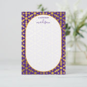 Etnische Marokkaanse Kaart voor Paarse en goudnota (Staand voorkant)