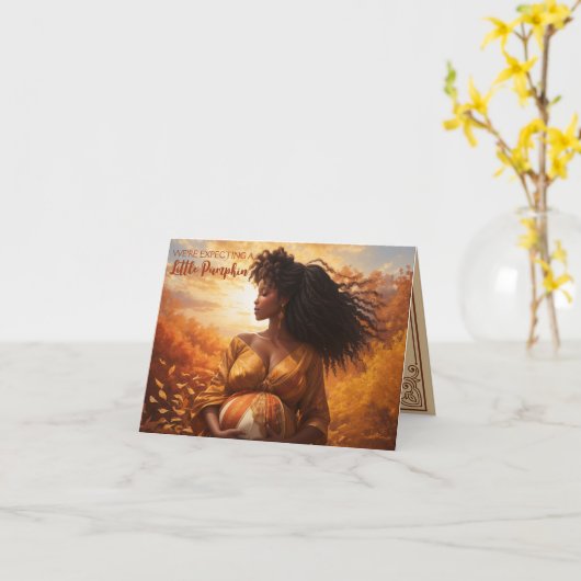 Etnische moeder | Dankbare kleine pompoen herfst Kaart (Gele Bloem)