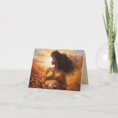 Etnische moeder | Dankbare kleine pompoen herfst Kaart (Achterkant)