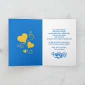 Etnische Moeder & Zoon Blauw/Geel Gelukkige Moeder Kaart (Binnen)