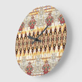 Etnische Mogal: bloemendigitaal patroon Grote Klok (Hoek)