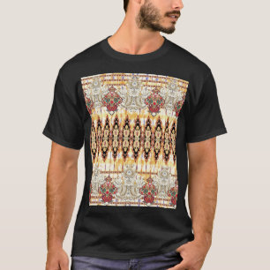 Etnische Mogal: bloemendigitaal patroon T-shirt