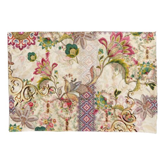 Etnische Mogal Floral Paisley Kussensloop (Voorkant)