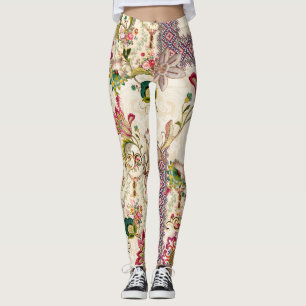 Etnische Mogal Floral Paisley Leggings