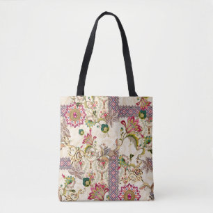 Etnische Mogal Floral Paisley Tote Bag