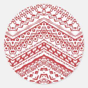 Etnische motieven 3 ronde sticker