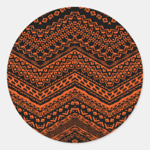 Etnische motieven 4 ronde sticker