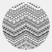 Etnische Motifs 2 Ronde Sticker (Voorkant)