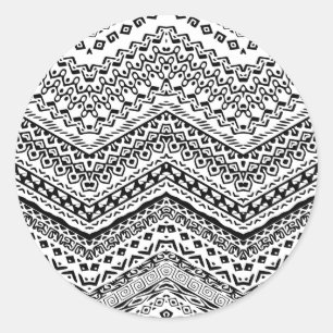 Etnische Motifs 2 Ronde Sticker