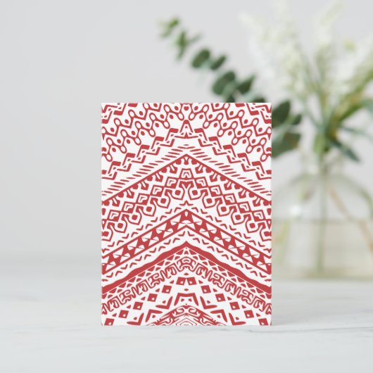 Etnische Motifs 3 Feestdagenkaart (Staand voorkant)