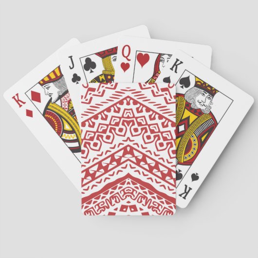 Etnische Motifs 3 Pokerkaarten (Achterkant)