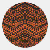 Etnische Motifs 4 Ronde Sticker (Voorkant)