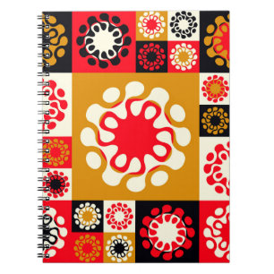 etnische mozaïeken in aziatische stijl met gestile notitieboek