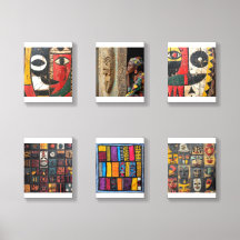 Etnische muurschildering in stijve schilderijen