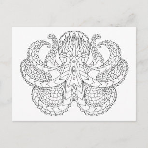 Etnische Octopus Briefkaart