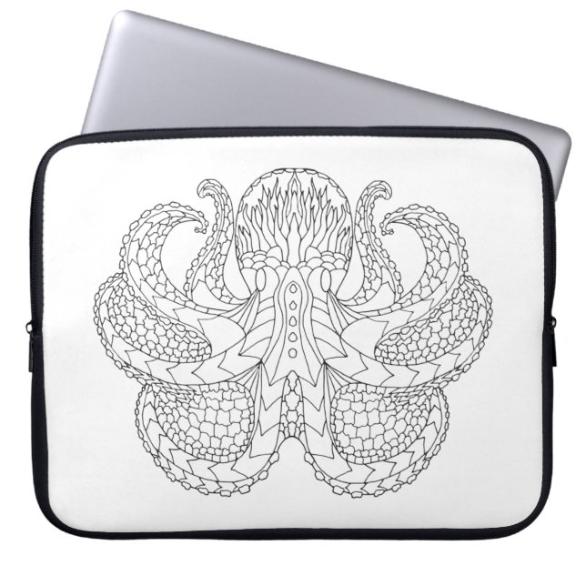 Etnische Octopus Laptop Sleeve (Voorkant)