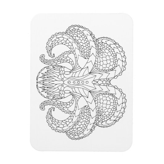 Etnische Octopus Magneet (Verticaal)