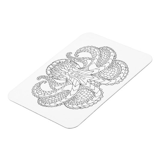 Etnische Octopus Magneet (Linkerzijde)
